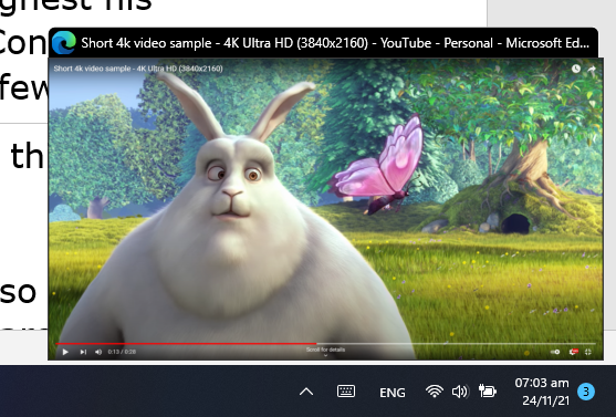 啓用標題欄的 PiP 視圖